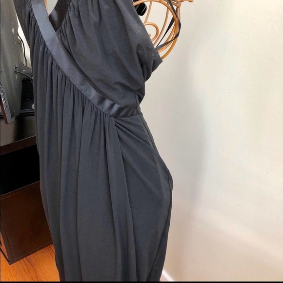 VINTAGE LAUNDRY Black Cocktail Asymmetrical Women's Dress Size L - Picture 3 of 5